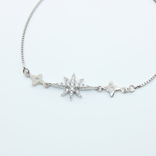 Brățară din Argint Reglabila Cu Steluta