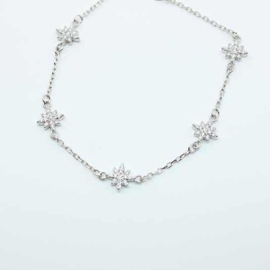 Brățară din Argint Reglabila Cu Stelute