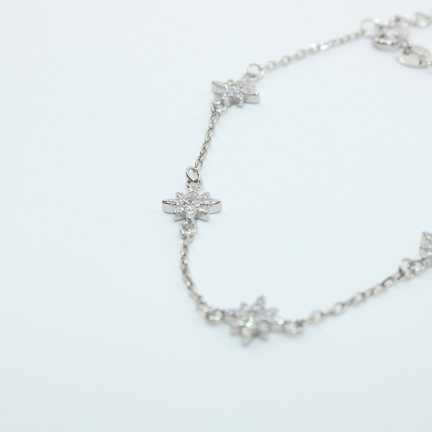 Brățară din Argint Reglabila Cu Stelute