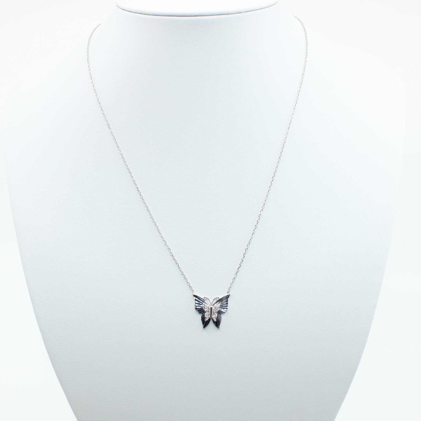 Colier Argint cu Fluturasi si Cristale
