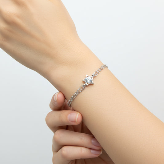 Brățară din argint Cu Steluta si Cristal