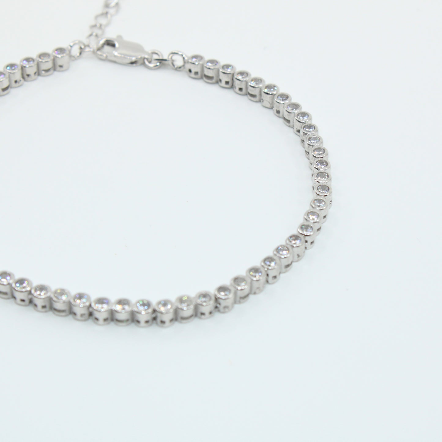 Brățară tenis din argint cu Cristale Rotunde