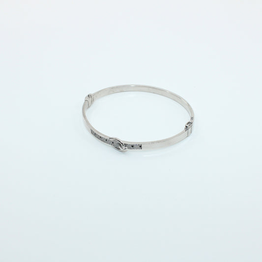 Brățară din Argint Fixa Cu Cristale Negre