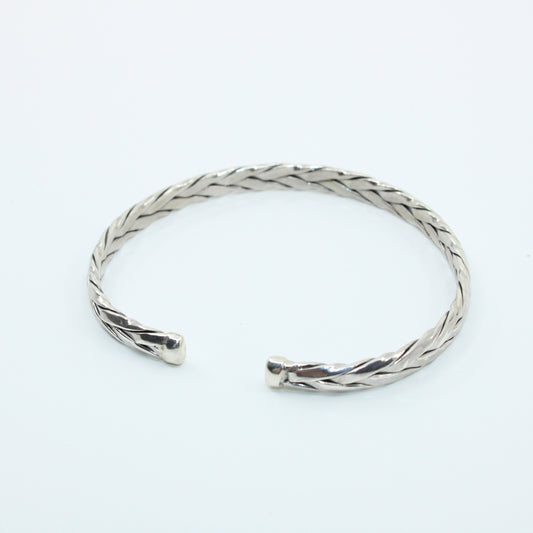 Brățară din Argint Fixa Semi Inchisa Impletita