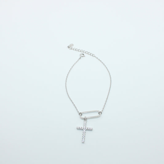 Brățară din Argint Reglabila Cu Cruciulita