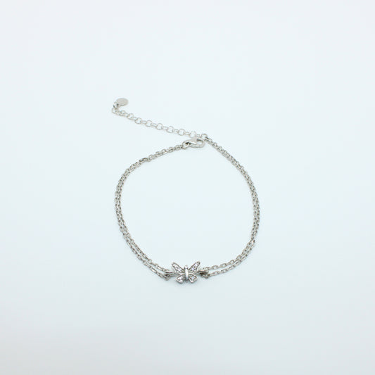 Brățară din Argint Reglabila Cu Fluturas