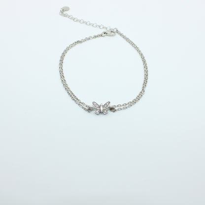 Brățară din Argint Reglabila Cu Fluturas