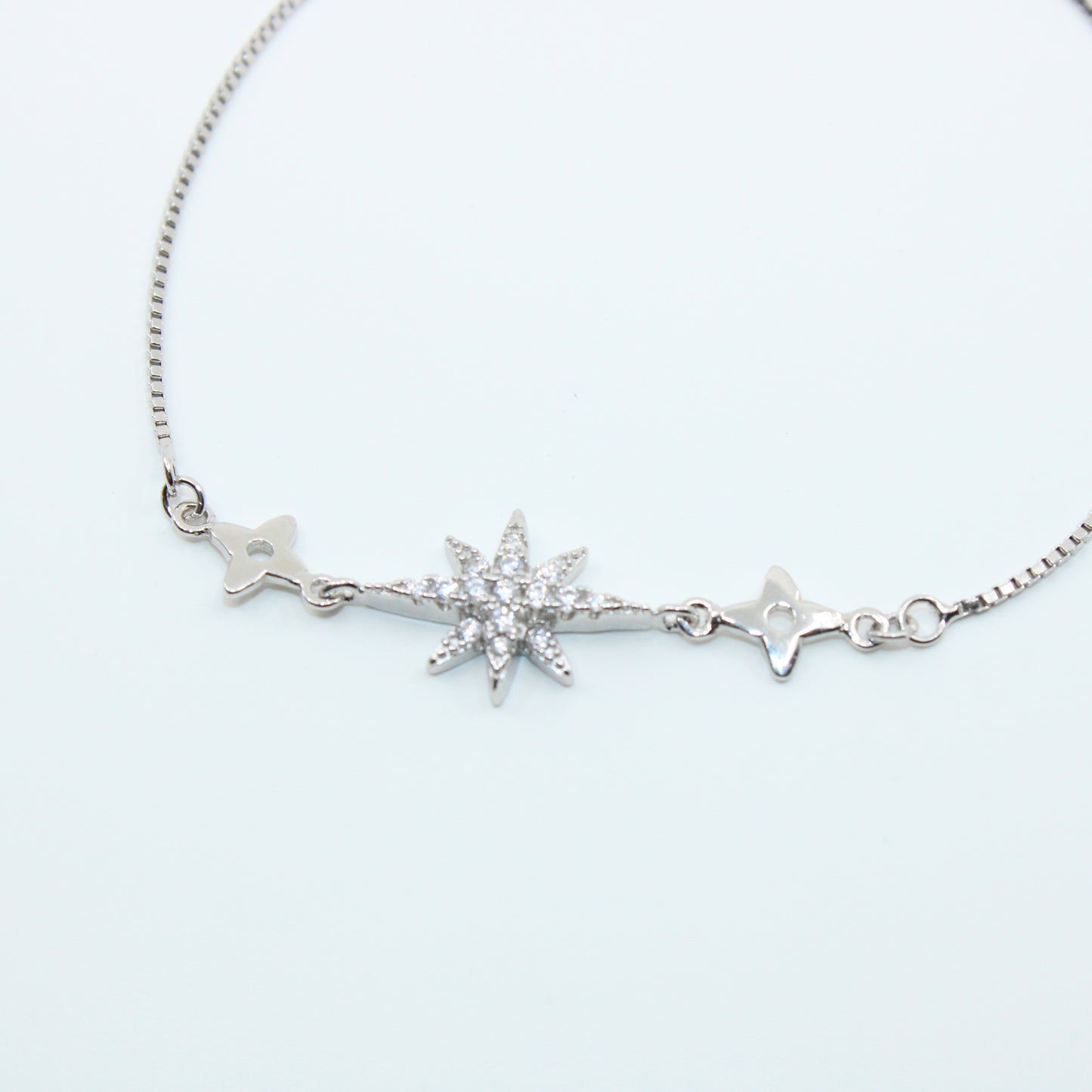 Brățară din Argint Reglabila Cu Steluta