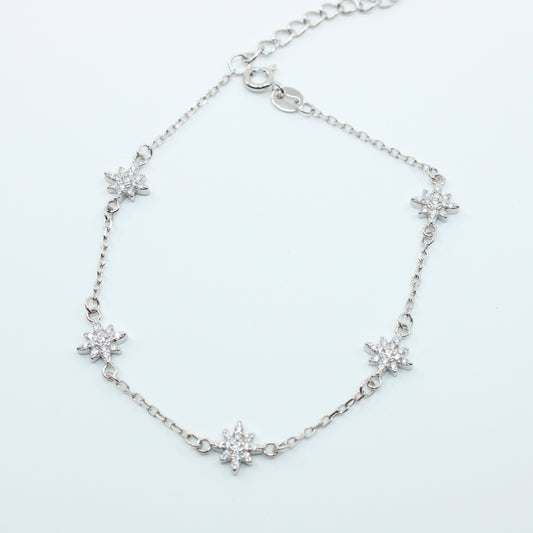 Brățară din Argint Reglabila Cu Stelute