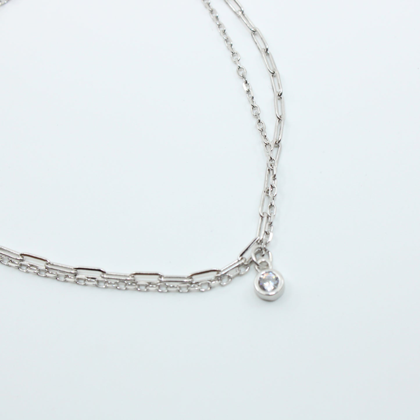 Brățară din Argint Reglabila Cu Trifoi Si Cristal