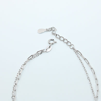 Brățară din Argint Reglabila Cu Trifoi Si Cristal