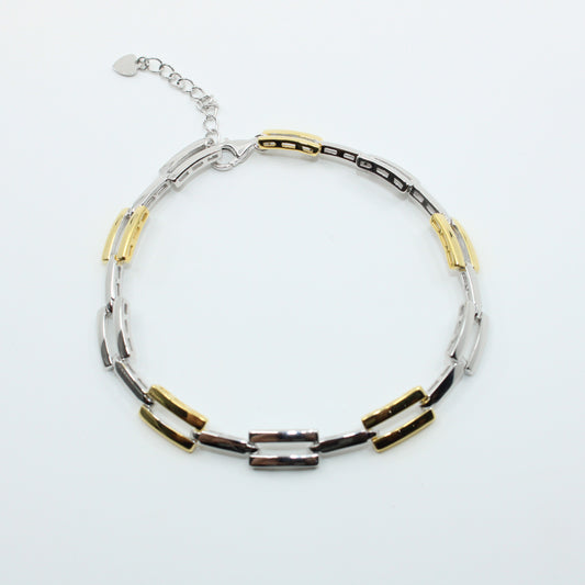 Brățară din Argint Reglabila Cu Zale Dreptunghiulare