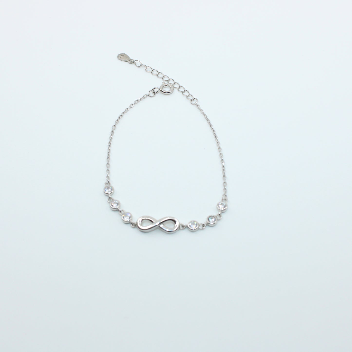 Brățară din Argint Reglabila Infinity Si Cristale