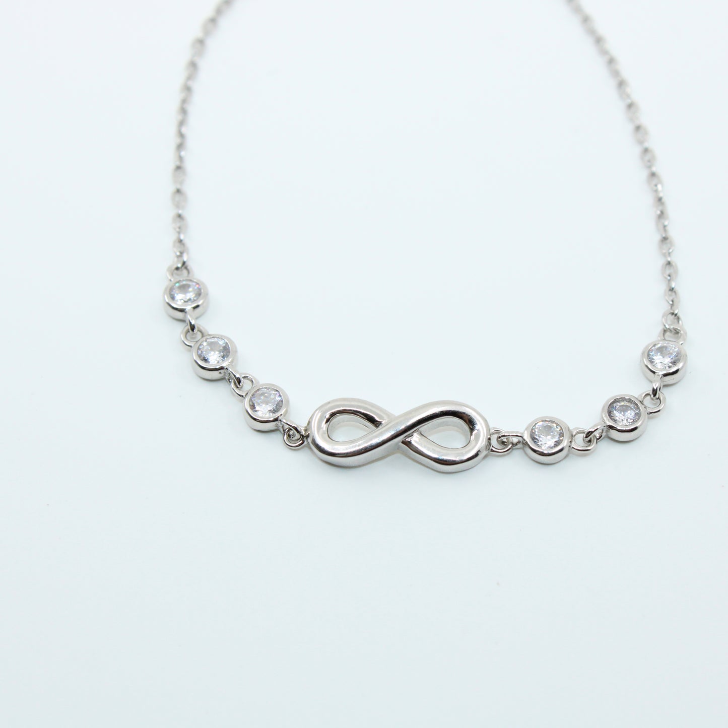 Brățară din Argint Reglabila Infinity Si Cristale