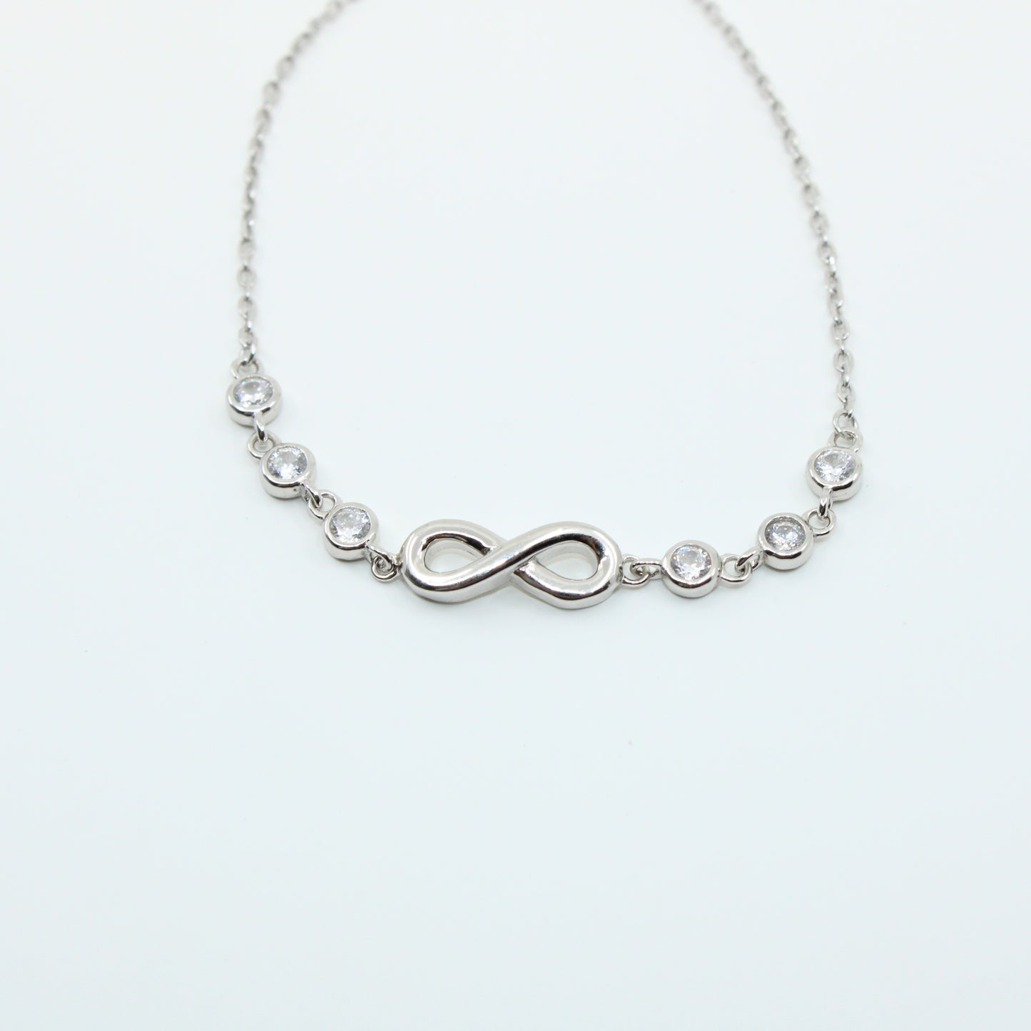Brățară din Argint Reglabila Infinity Si Cristale