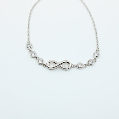 Brățară din Argint Reglabila Infinity Si Cristale