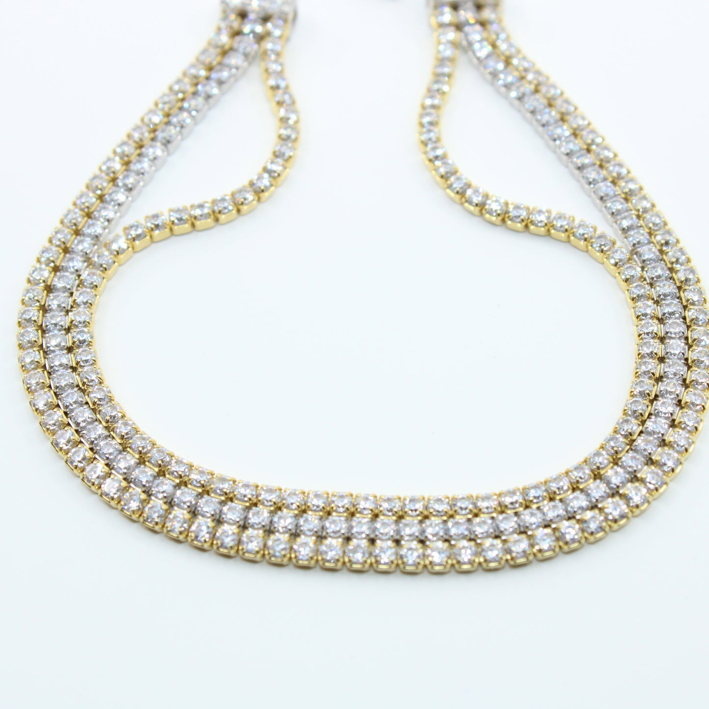 Brățară din Argint Tenis Aurie Cu Cristale