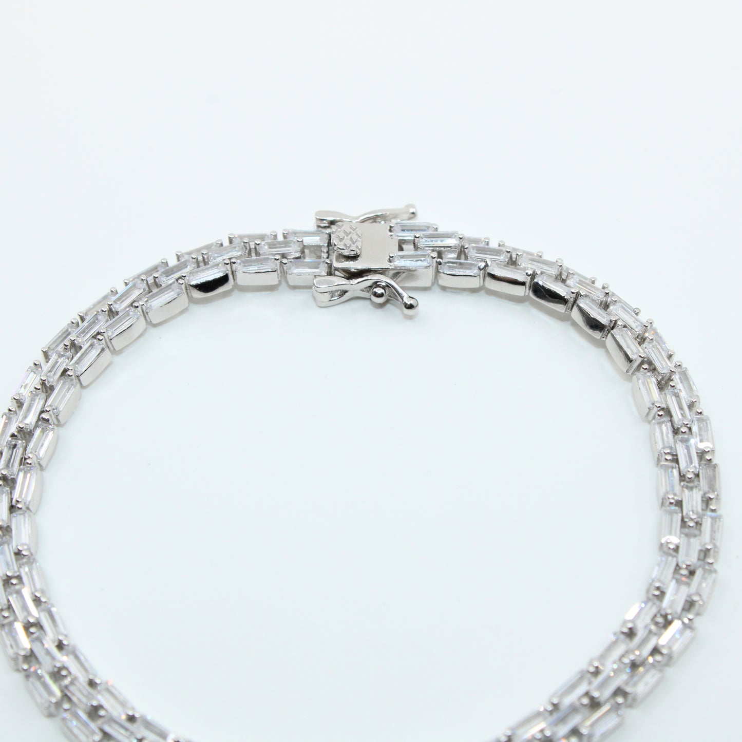 Brățară din Argint Tenis Cristale Dreptunghiulare