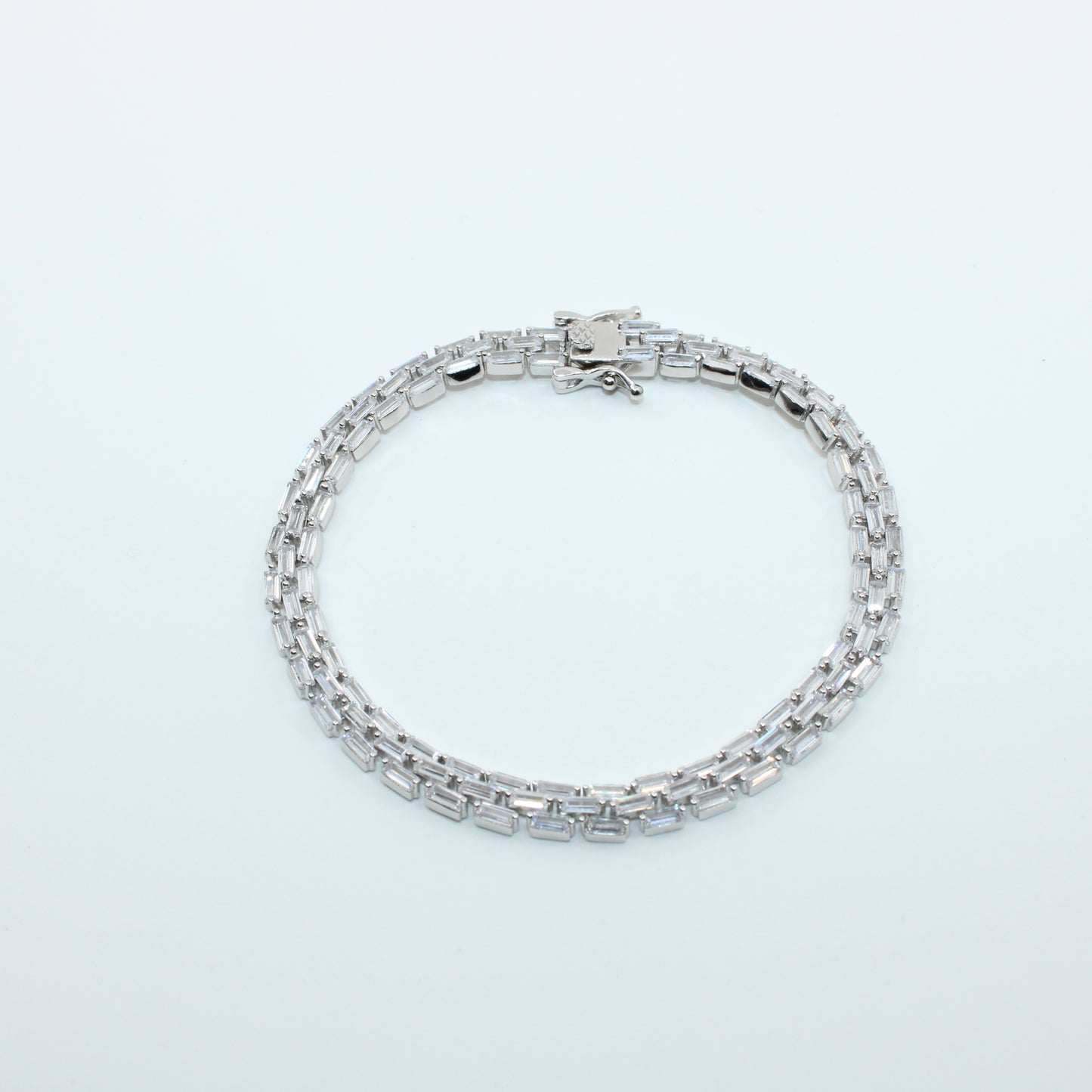 Brățară din Argint Tenis Cristale Dreptunghiulare