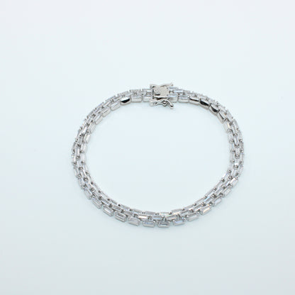 Brățară din Argint Tenis Cristale Dreptunghiulare