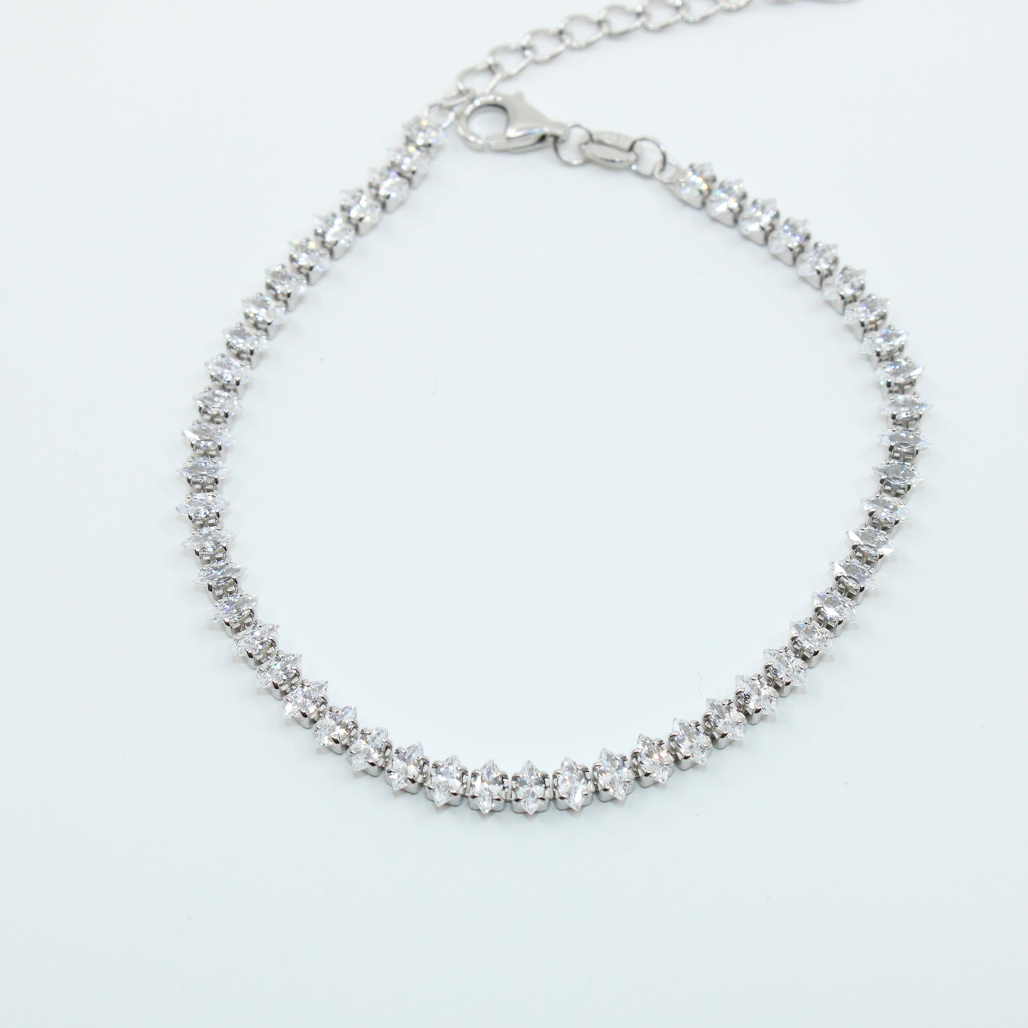 Brățară din Argint Tenis Cu Cristale Romb