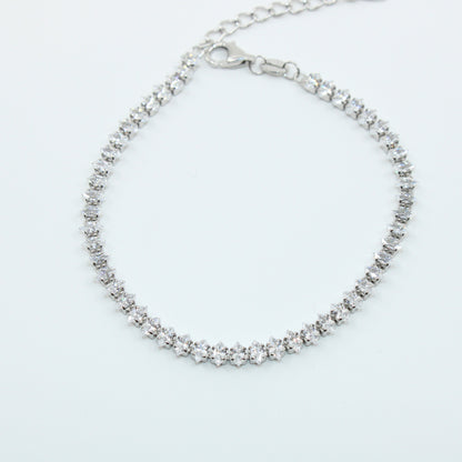 Brățară din Argint Tenis Cu Cristale Romb