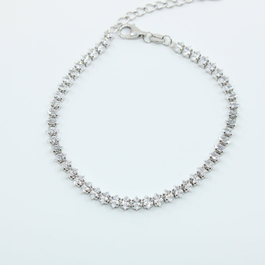 Brățară din Argint Tenis Cu Cristale Romb