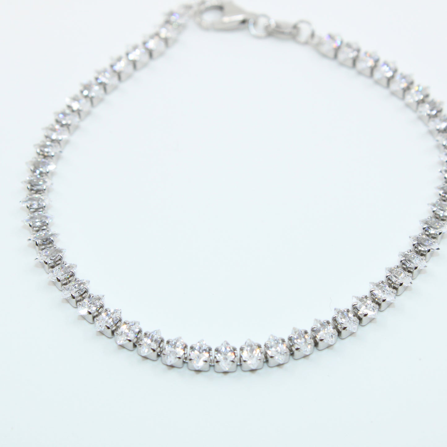 Brățară din Argint Tenis Cu Cristale Romb