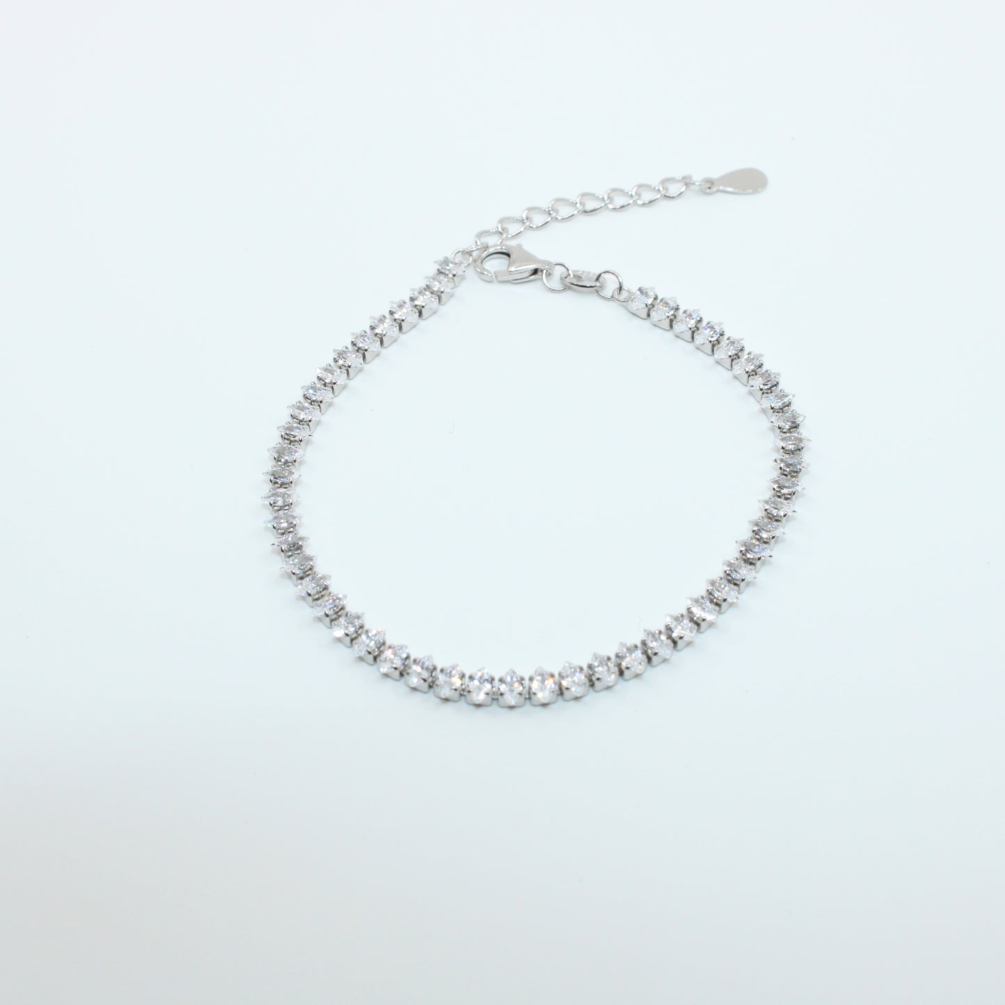 Brățară din Argint Tenis Cu Cristale Romb