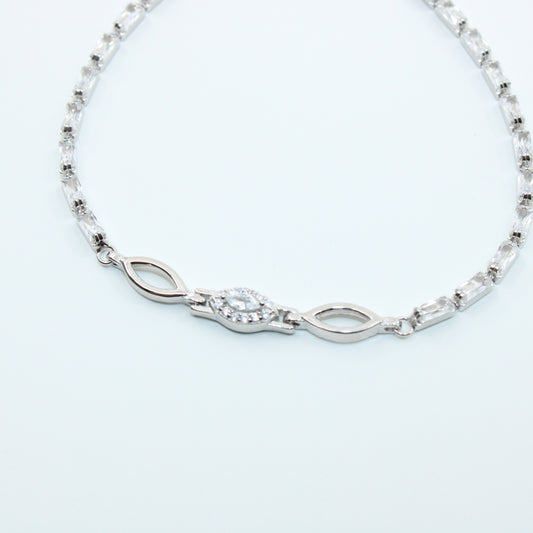 Brățară din Argint Tenis Reglabila Cu Cristal