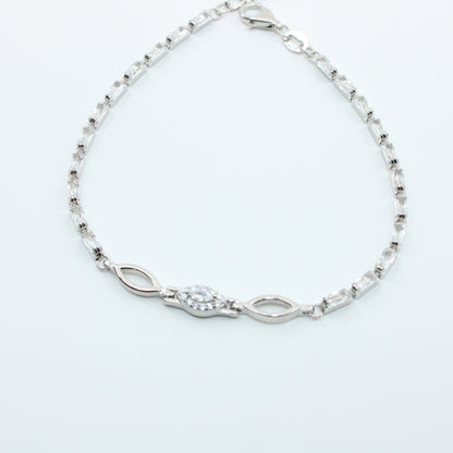 Brățară din Argint Tenis Reglabila Cu Cristal