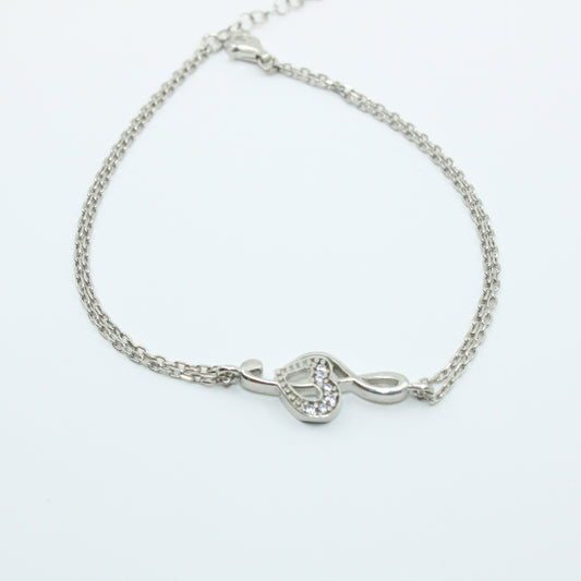 Brățară din argint Reglabila Cheia Sol