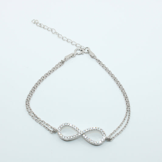 Brățară din argint Infinit cu Cristale