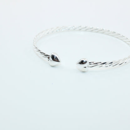 Brățară fixa din argint Cu Inimioare