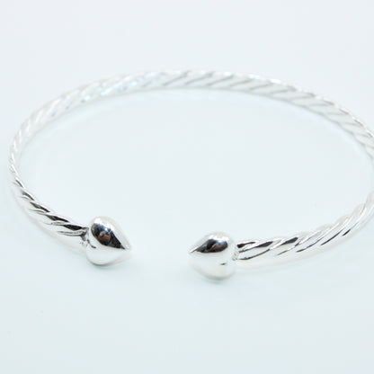 Brățară fixa din argint Cu Inimioare