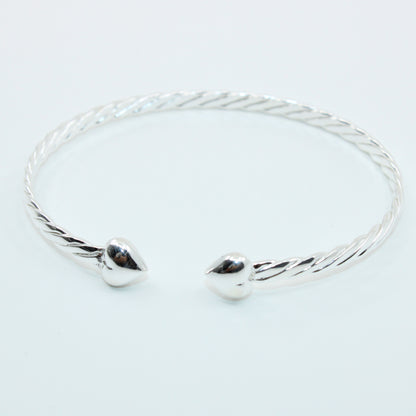 Brățară fixa din argint Cu Inimioare