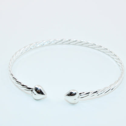 Brățară fixa din argint Cu Inimioare