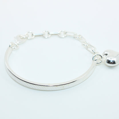 Brățară semifixa din argint Cu Inimioara