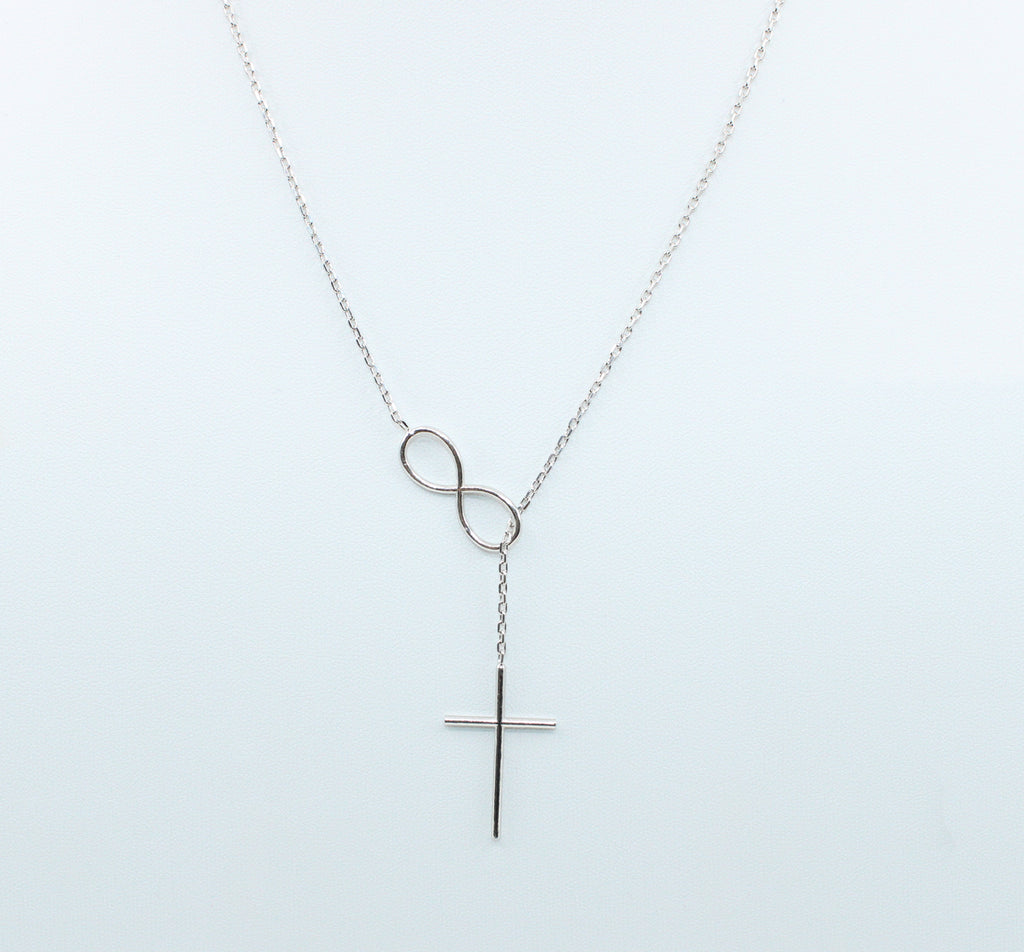 Colier Argint Cruciulita Infinita