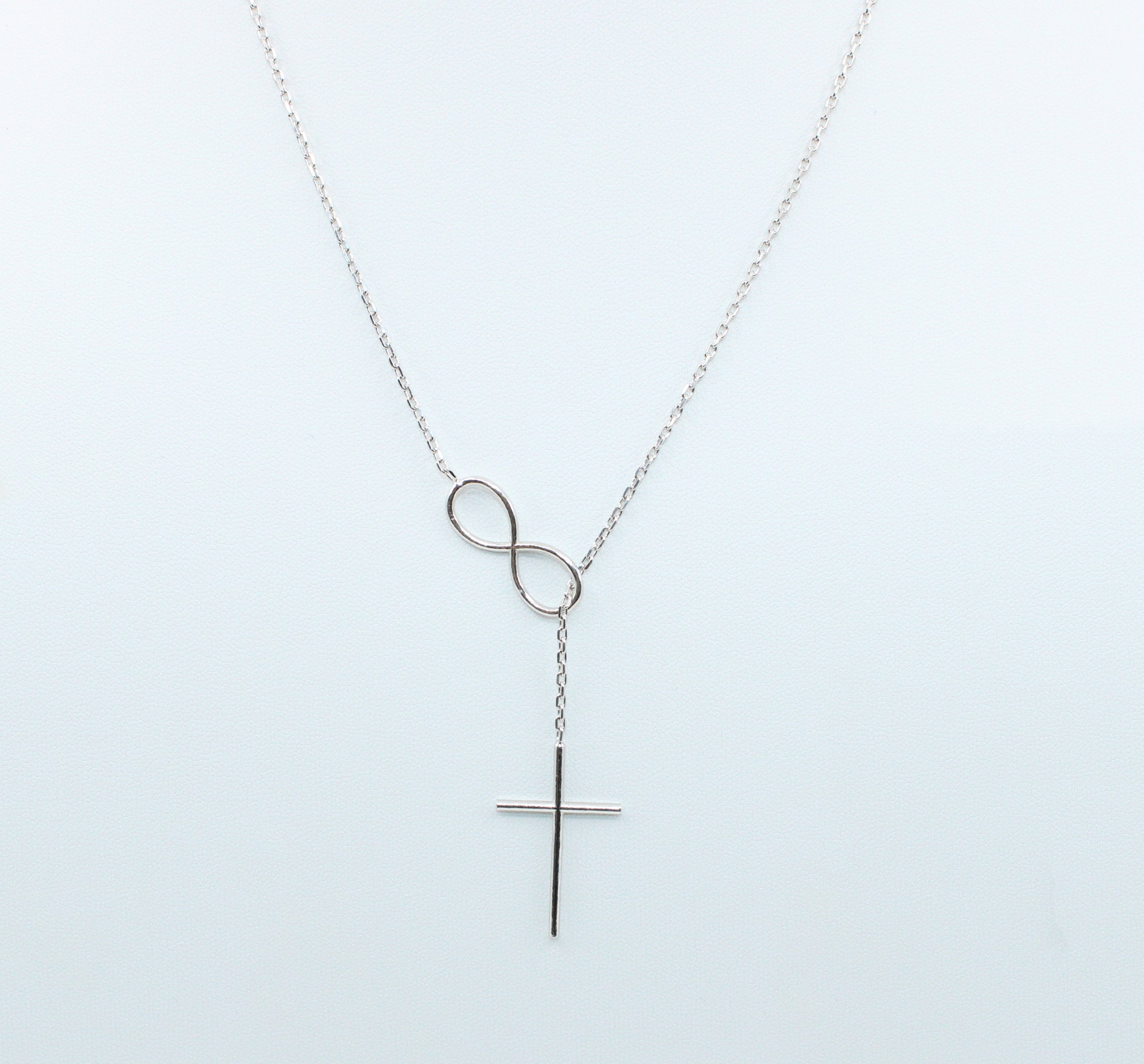 Colier Argint Cruciulita Infinita