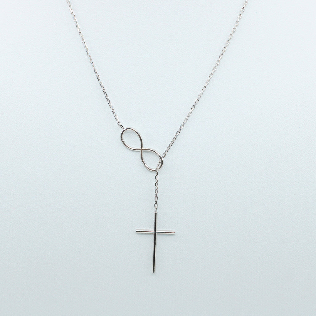 Colier Argint Cruciulita Infinita
