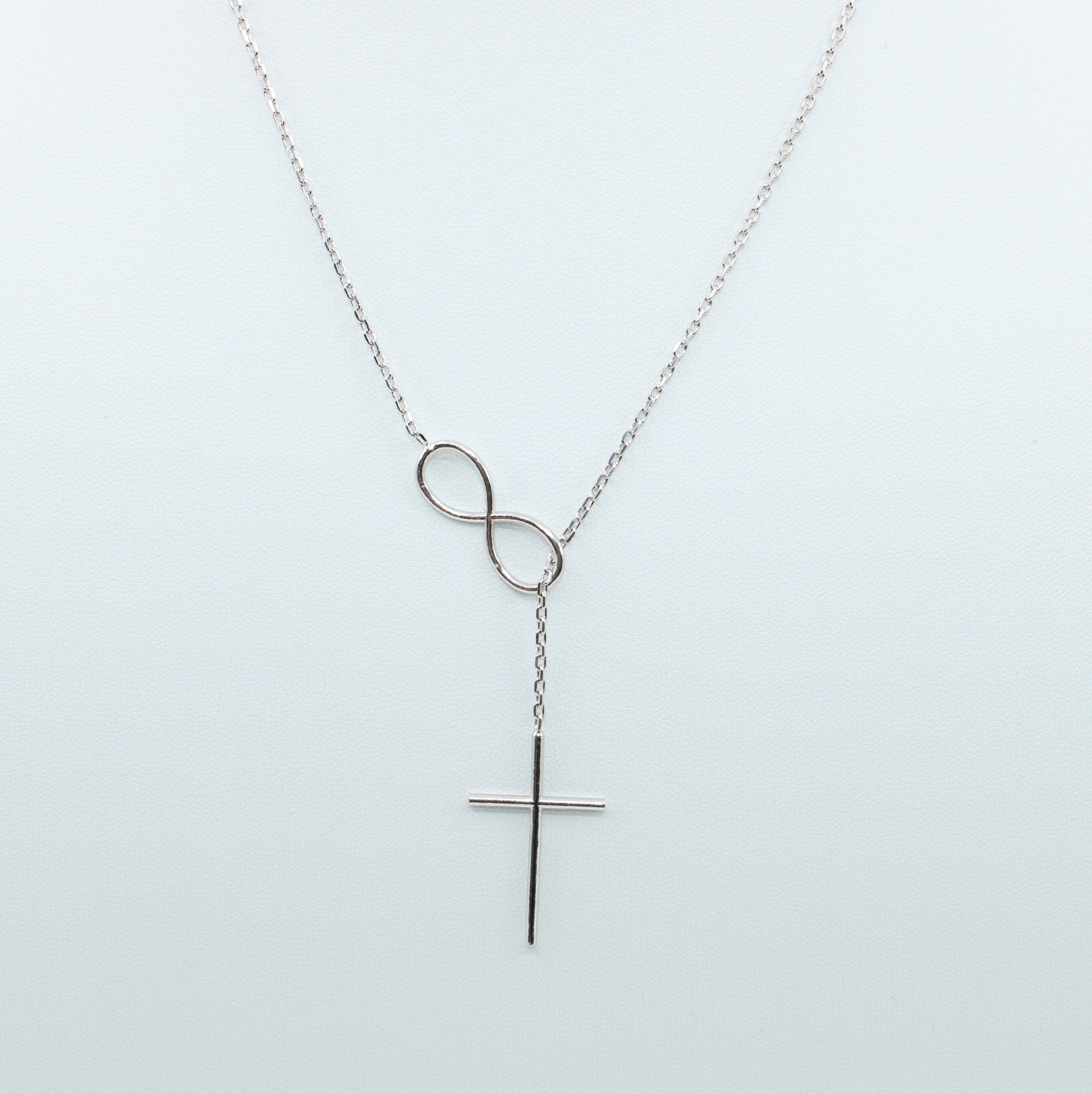 Colier Argint Cruciulita Infinita