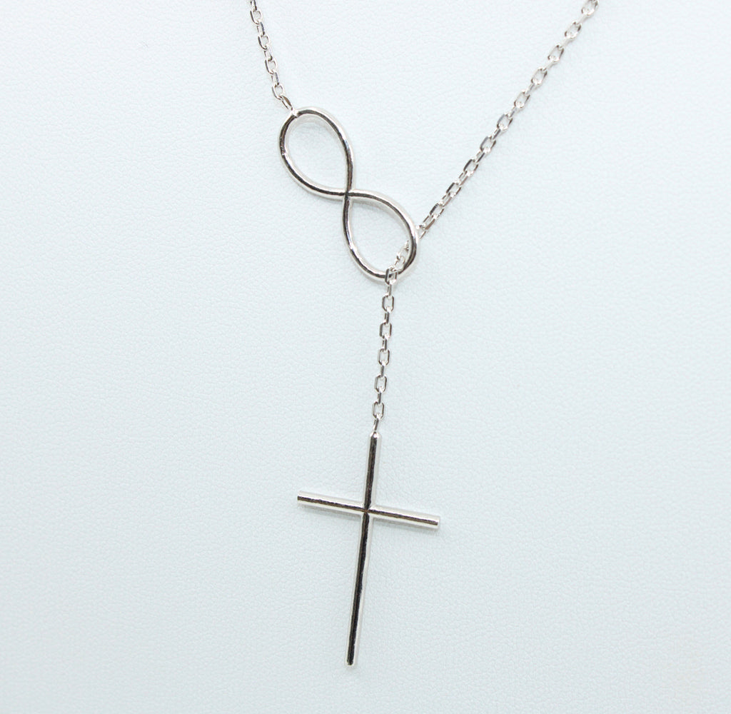 Colier Argint Cruciulita Infinita