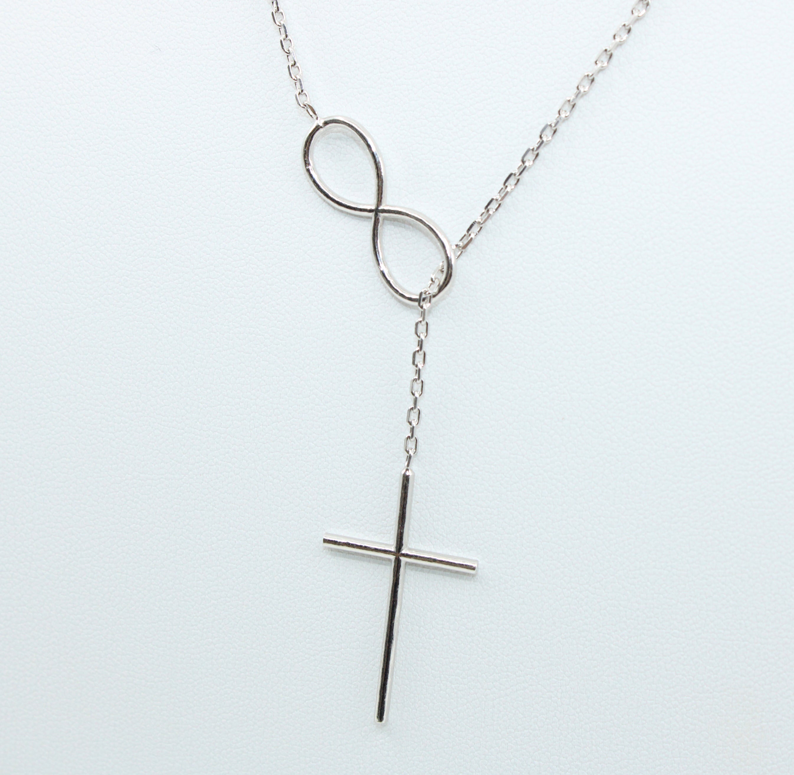 Colier Argint Cruciulita Infinita