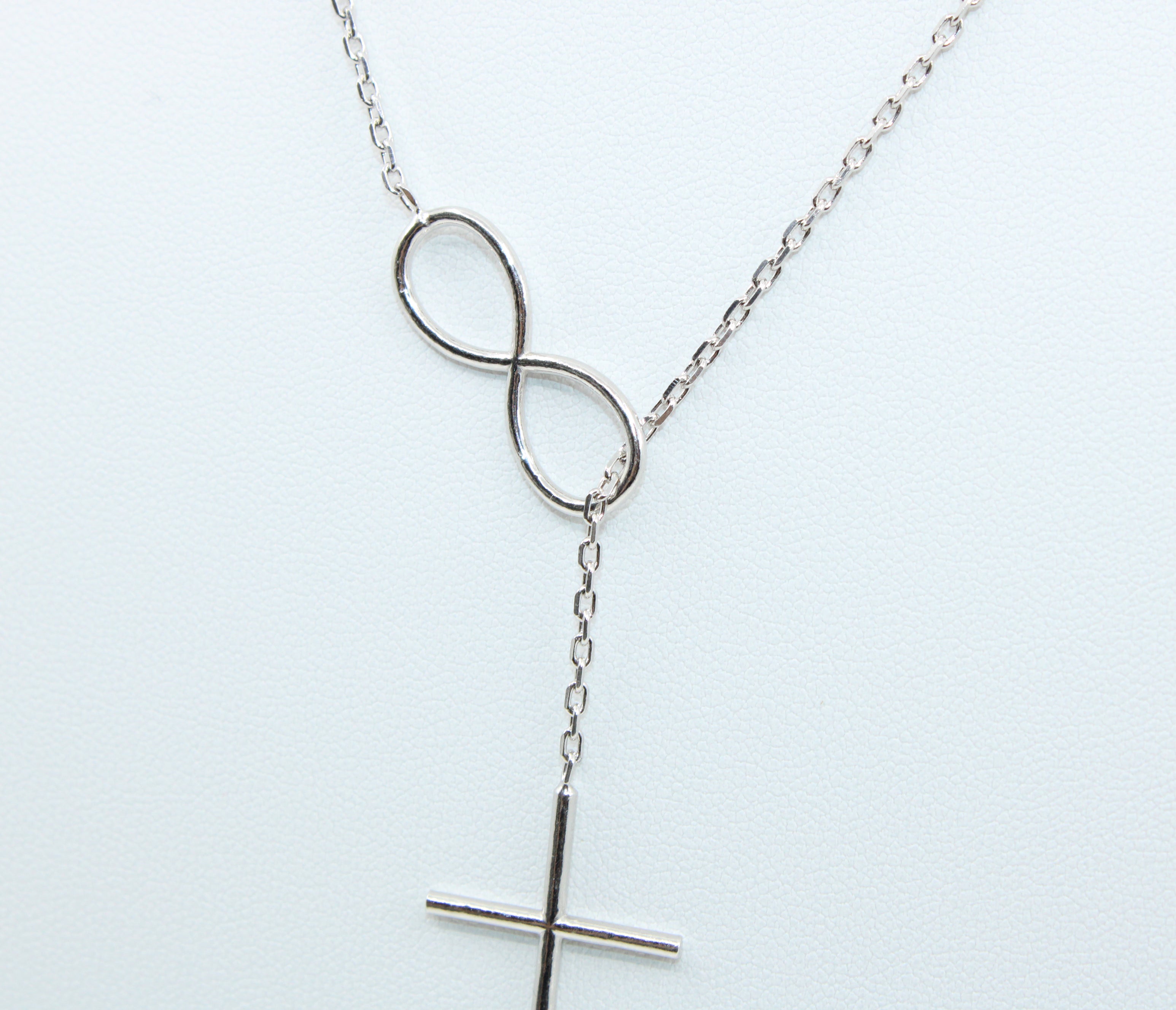 Colier Argint Cruciulita Infinita