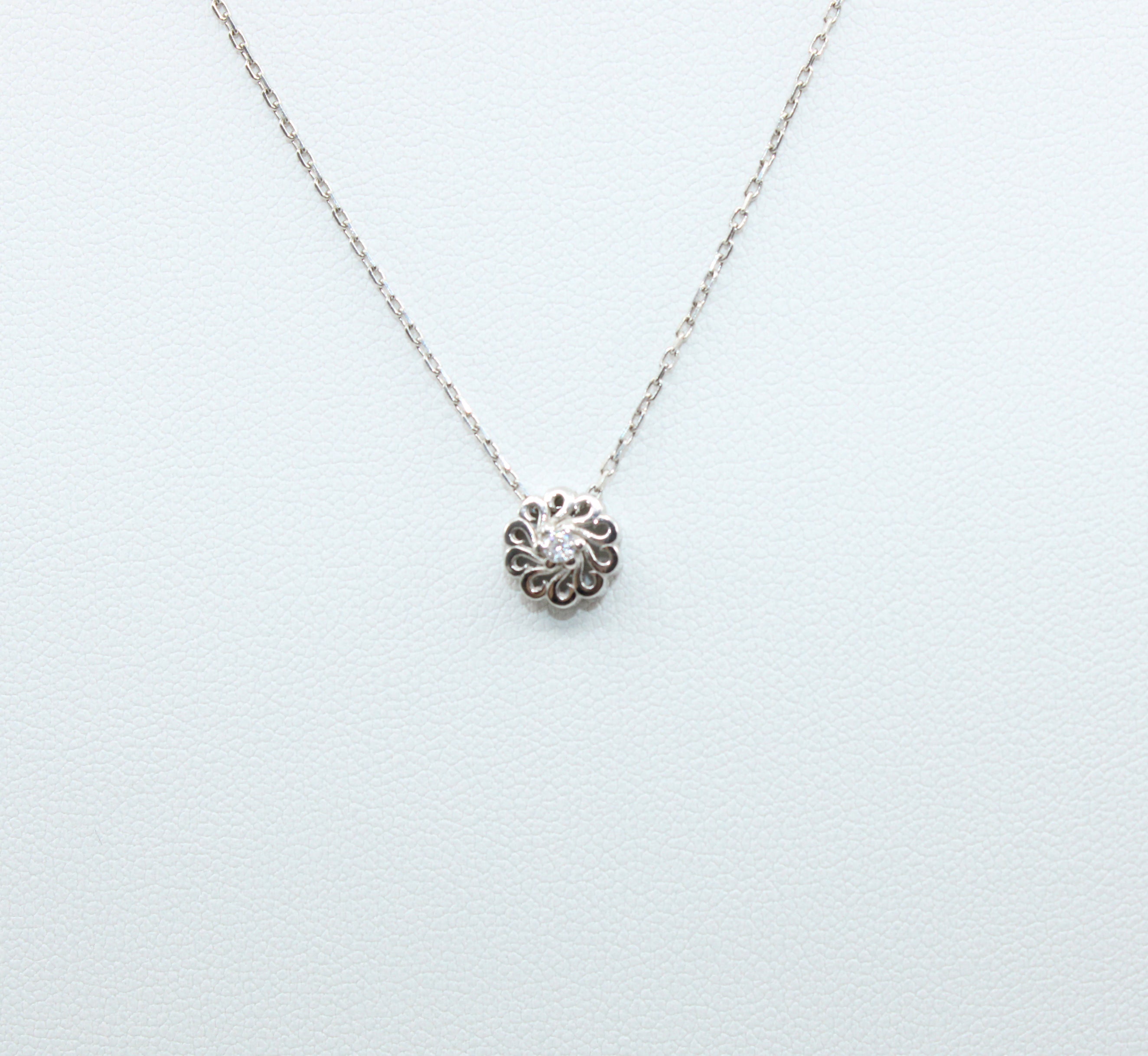 Colier Argint Cu Floricica si Cristal
