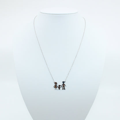 Colier Argint Familie Fetita