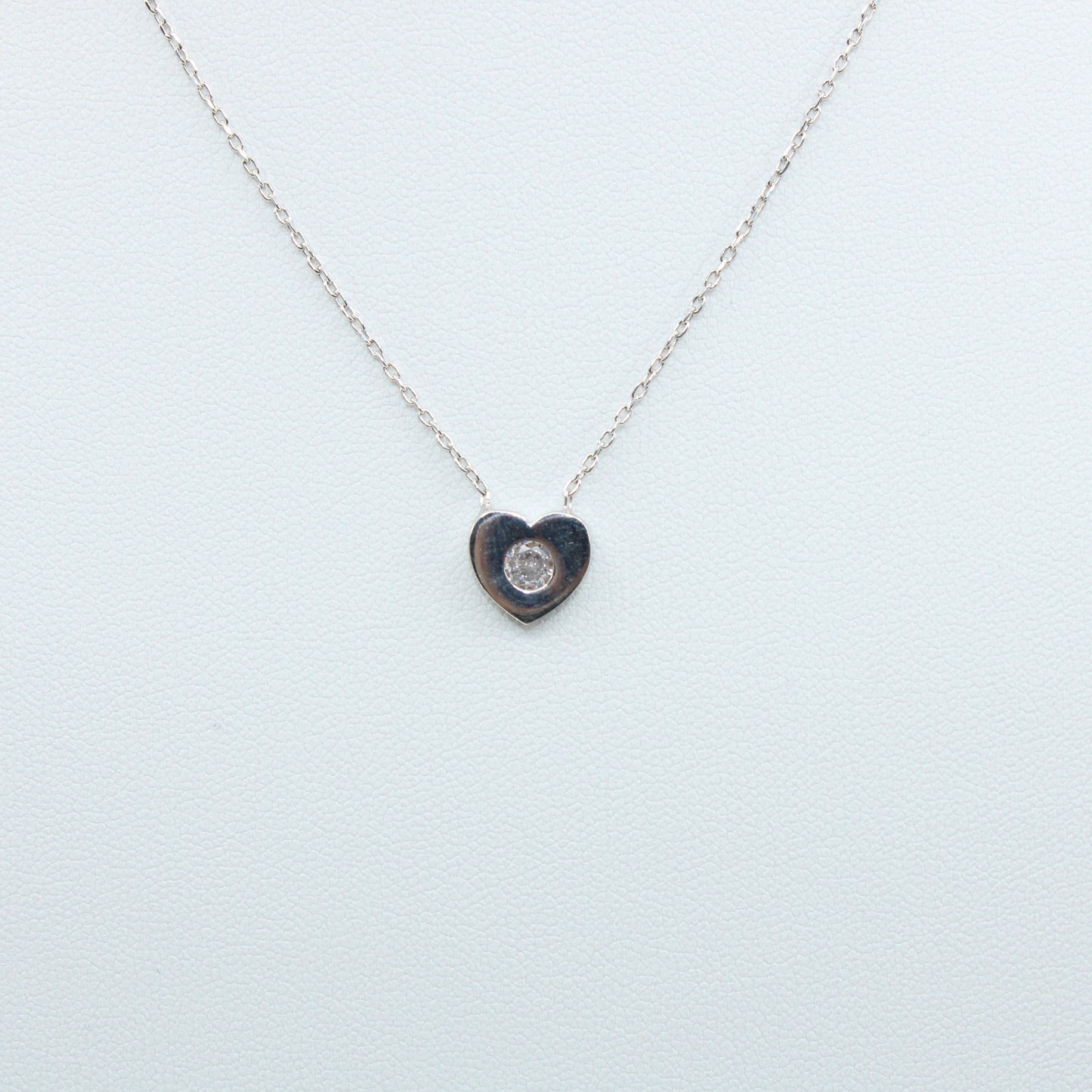 Colier Argint Inimioara Cristal Simplu