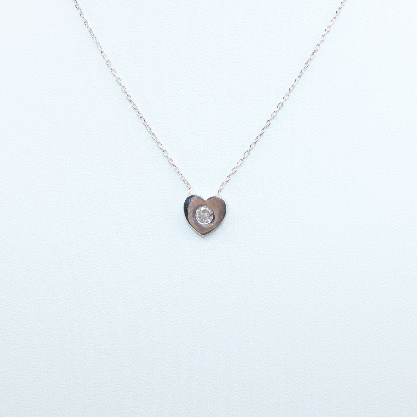 Colier Argint Inimioara Cristal Simplu