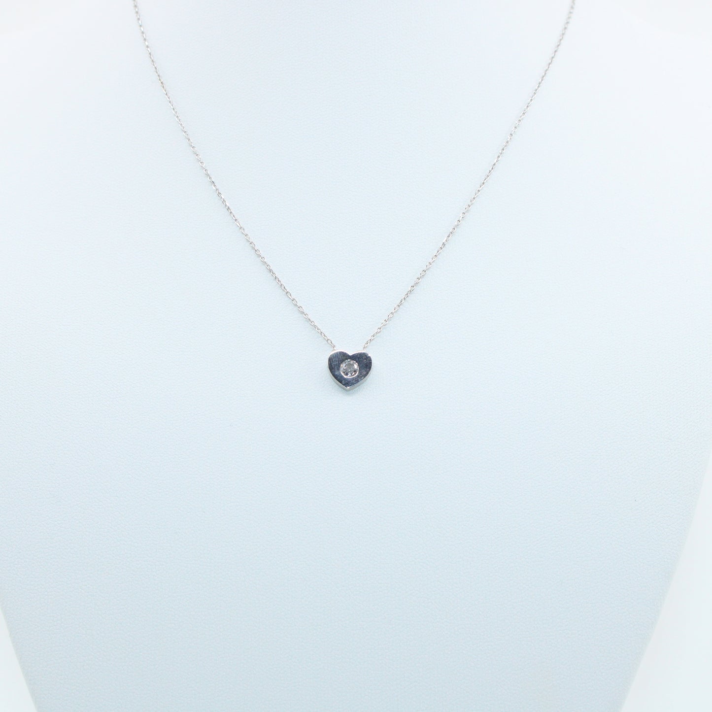 Colier Argint Inimioara Cristal Simplu